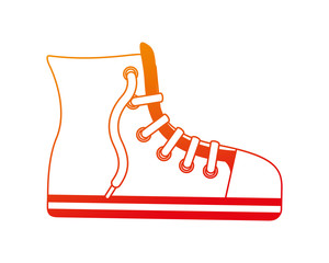 young shoe tennis in boot style vector illustration design