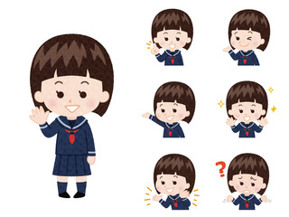 女子中高生（セーラー服）_バリエーション