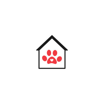 pet house vector logo