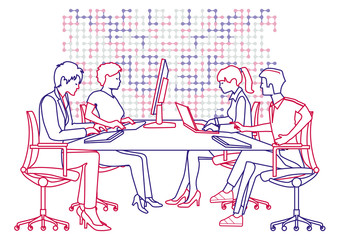 Soziale Netzwerke junger Leute und Verbindung