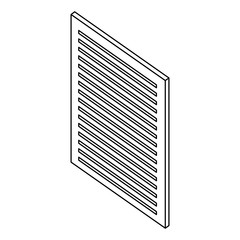 document paper information report isometric vector illustration thin line