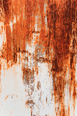 Metal Rust Background Metal Rust Texture. Beautiful unusual background. Rusted white painted metal wall.