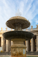 The Bernini fountain at St. Peter's Square in Vatican City.