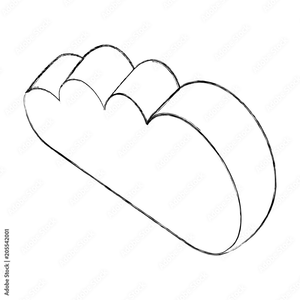 Poster cloud computing storage isometric image vector illustration sketch