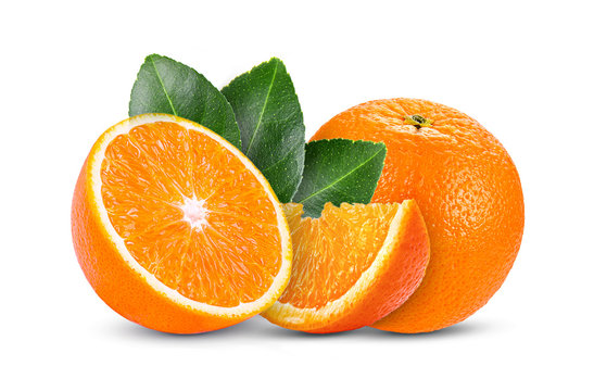 Fototapeta Orang fruit isolated on white background