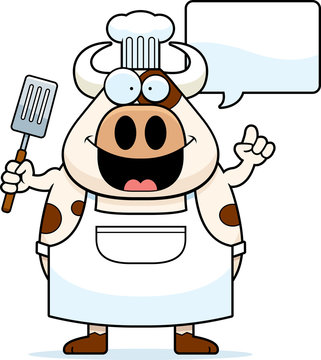 Cartoon Cow Chef Idea