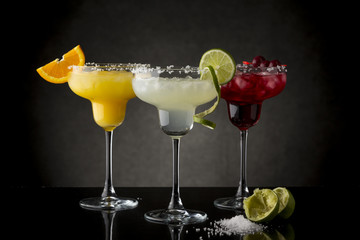 Orange, Lime and Cherry Margarita Cocktail