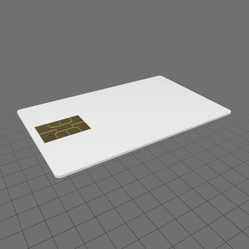 Blank card with chip