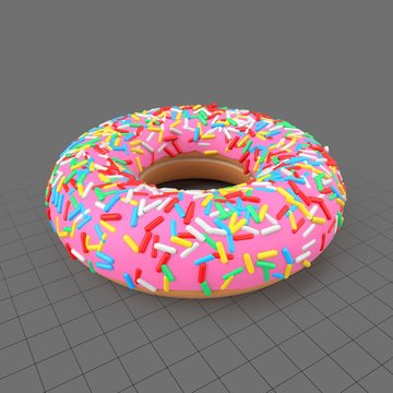 Stylized donut With sprinkles