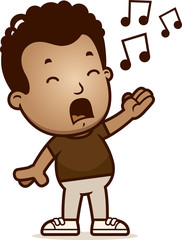 Cartoon Boy Singing