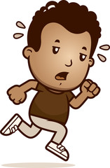 Cartoon Boy Exhausted