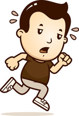 Cartoon Boy Exhausted