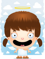 Cartoon Girl Angel Smiling