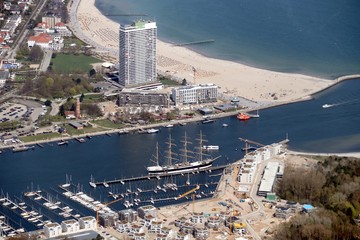 Aerial Picture of the German Baltic Coastline -- Travemünde 