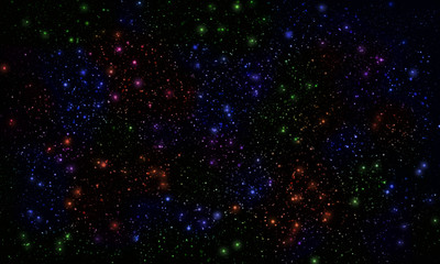 Fototapeta na wymiar Colorful glow of stars