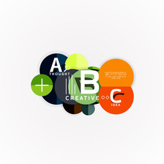 Abstract geometric option infographic banners, a b c steps process