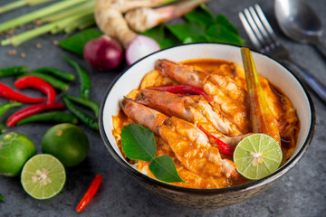 tom yum kung with rice