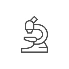 Microscope line icon