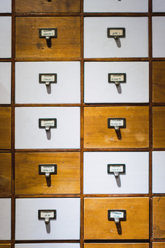White and brown boxes indoors