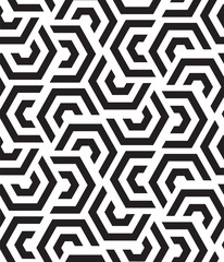 HEXAGON GEOMETRIC SEAMLESS VECTOR PATTERN. MODERN TRELLIS STYLISH TEXTURE.