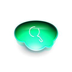 Search magnifyier web button, magnify icon. Modern magnifying glass sign, web site design or mobile app