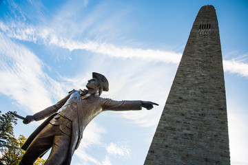 Bennington Battle Monument obelisk located at 15 Monument Circle, in Bennington, Vermont, United States.