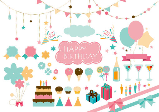 誕生日の素材セット