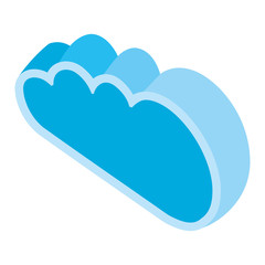 cloud computing isometric icon vector illustration design