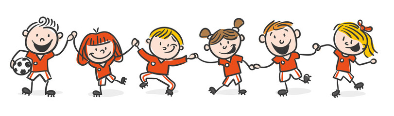 Kids Footballteam red