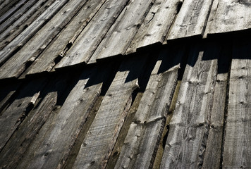 gray old wooden wall paneling
