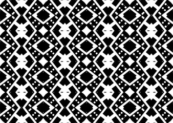 Seamless decorative pattern in a black - white colors