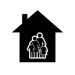 Family of four vector icon