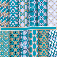 set of abstract vector paper with abstract shapes and design elements for scrapbook