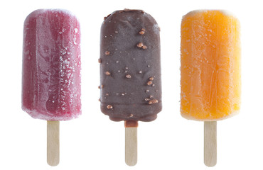Frozen ice lollies