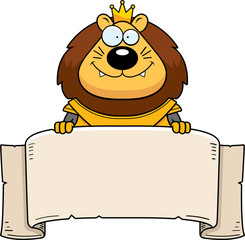 Cartoon Lion King Armor Banner