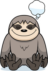 Cartoon Sloth Dreaming