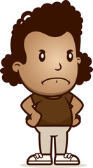 Cartoon Girl Angry