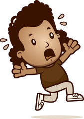 Cartoon Girl Panic