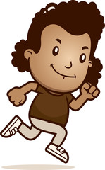 Cartoon Girl Running
