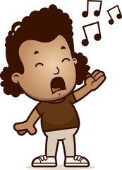 Cartoon Girl Singing