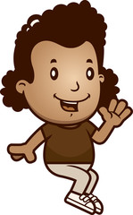 Cartoon Girl Sitting