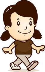 Cartoon Girl Walking