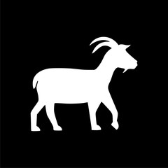 Obraz na płótnie Canvas Goat icon on dark background