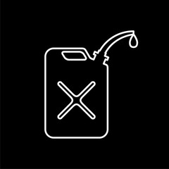 Jerrycan fuel icon on dark background