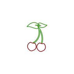 Outline fruit logo icon template