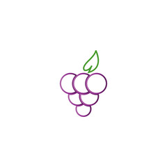 Outline fruit logo icon template