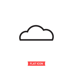 Cloud vector icon, weather symbol. Flat sign illustration for web or mobile app