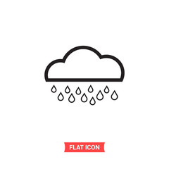 Cloud vector icon, weather symbol. Flat sign illustration for web or mobile app