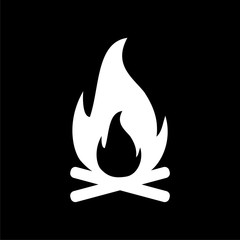 Fire icon on dark background