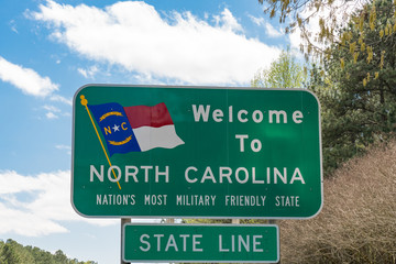 Welcome to North Carolina Roadside Sign